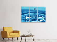 Laden Sie das Bild in den Galerie-Viewer, Leinwandbild 3-teilig Der Wassertropfen