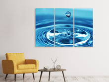 Laden Sie das Bild in den Galerie-Viewer, Leinwandbild 3-teilig Der Wassertropfen