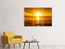 Laden Sie das Bild in den Galerie-Viewer, Leinwandbild 3-teilig Traumhafter Sonnenuntergang