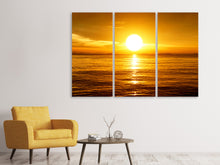 Laden Sie das Bild in den Galerie-Viewer, Leinwandbild 3-teilig Traumhafter Sonnenuntergang
