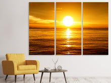 Laden Sie das Bild in den Galerie-Viewer, Leinwandbild 3-teilig Traumhafter Sonnenuntergang