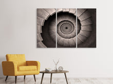 Laden Sie das Bild in den Galerie-Viewer, Leinwandbild 3-teilig Steinwendeltreppe