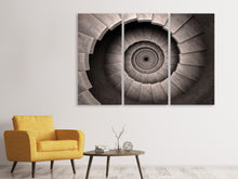 Laden Sie das Bild in den Galerie-Viewer, Leinwandbild 3-teilig Steinwendeltreppe