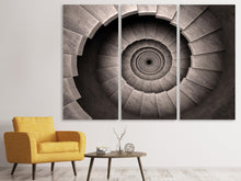Laden Sie das Bild in den Galerie-Viewer, Leinwandbild 3-teilig Steinwendeltreppe