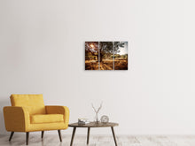 Laden Sie das Bild in den Galerie-Viewer, Leinwandbild 3-teilig Olivenhain