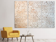 Laden Sie das Bild in den Galerie-Viewer, Leinwandbild 3-teilig Grunge Mauer