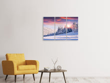 Laden Sie das Bild in den Galerie-Viewer, Leinwandbild 3-teilig Winterlandschaft