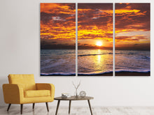 Laden Sie das Bild in den Galerie-Viewer, Leinwandbild 3-teilig Entspannung am Meer