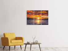 Laden Sie das Bild in den Galerie-Viewer, Leinwandbild 3-teilig Entspannung am Meer