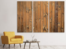 Laden Sie das Bild in den Galerie-Viewer, Leinwandbild 3-teilig Bretterwand
