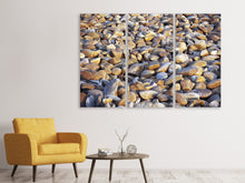 Laden Sie das Bild in den Galerie-Viewer, Leinwandbild 3-teilig Strandsteine