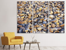 Laden Sie das Bild in den Galerie-Viewer, Leinwandbild 3-teilig Strandsteine