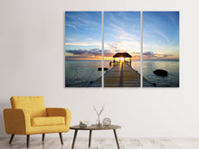 Laden Sie das Bild in den Galerie-Viewer, Leinwandbild 3-teilig Romantik auf Mauritius