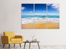Laden Sie das Bild in den Galerie-Viewer, Leinwandbild 3-teilig Die Gezeiten und das Meer