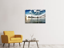 Laden Sie das Bild in den Galerie-Viewer, Leinwandbild 3-teilig Brooklyn Bridge From The Other Side