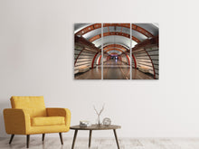 Laden Sie das Bild in den Galerie-Viewer, Leinwandbild 3-teilig U-Bahn Station