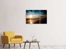 Laden Sie das Bild in den Galerie-Viewer, Leinwandbild 3-teilig Strandspaziergang