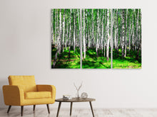 Laden Sie das Bild in den Galerie-Viewer, Leinwandbild 3-teilig Sommerlicher Birkenwald
