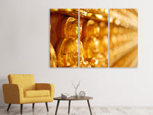 Laden Sie das Bild in den Galerie-Viewer, Leinwandbild 3-teilig Buddhas