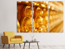 Laden Sie das Bild in den Galerie-Viewer, Leinwandbild 3-teilig Buddhas