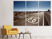 Laden Sie das Bild in den Galerie-Viewer, Leinwandbild 3-teilig Route 66