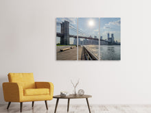 Laden Sie das Bild in den Galerie-Viewer, Leinwandbild 3-teilig Brooklyn Bridge