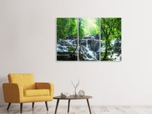 Laden Sie das Bild in den Galerie-Viewer, Leinwandbild 3-teilig Wasserfall Agua Azul