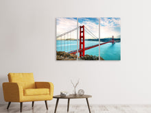 Laden Sie das Bild in den Galerie-Viewer, Leinwandbild 3-teilig Golden Gate Bridge