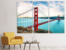 Laden Sie das Bild in den Galerie-Viewer, Leinwandbild 3-teilig Golden Gate Bridge