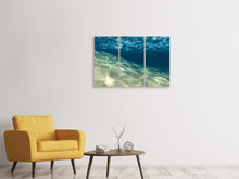 Laden Sie das Bild in den Galerie-Viewer, Leinwandbild 3-teilig Unter dem Wasser
