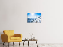 Laden Sie das Bild in den Galerie-Viewer, Leinwandbild 3-teilig Bergpanorama im Schnee