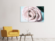 Laden Sie das Bild in den Galerie-Viewer, Leinwandbild 3-teilig Pastellrose