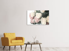 Laden Sie das Bild in den Galerie-Viewer, Leinwandbild 3-teilig Rosenromantik