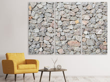 Laden Sie das Bild in den Galerie-Viewer, Leinwandbild 3-teilig Grunge-Stil Mauer