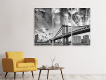 Laden Sie das Bild in den Galerie-Viewer, Leinwandbild 3-teilig Manhattan Bridge
