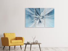 Laden Sie das Bild in den Galerie-Viewer, Leinwandbild 3-teilig Eiskunst