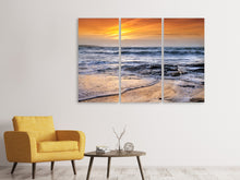 Laden Sie das Bild in den Galerie-Viewer, Leinwandbild 3-teilig Das Meer