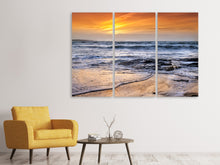 Laden Sie das Bild in den Galerie-Viewer, Leinwandbild 3-teilig Das Meer