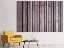 Laden Sie das Bild in den Galerie-Viewer, Leinwandbild 3-teilig Holzwand