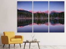 Laden Sie das Bild in den Galerie-Viewer, Leinwandbild 3-teilig Sprague Lake-Rocky Mountains