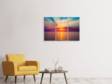 Laden Sie das Bild in den Galerie-Viewer, Leinwandbild 3-teilig Mystischer Sonnenaufgang