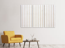 Laden Sie das Bild in den Galerie-Viewer, Leinwandbild 3-teilig Mediterranes Holz