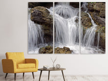Laden Sie das Bild in den Galerie-Viewer, Leinwandbild 3-teilig Wasserfall XXL