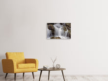 Laden Sie das Bild in den Galerie-Viewer, Leinwandbild 3-teilig Wasserfall XXL