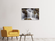Laden Sie das Bild in den Galerie-Viewer, Leinwandbild 3-teilig Wasserfall XXL