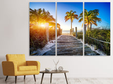 Laden Sie das Bild in den Galerie-Viewer, Leinwandbild 3-teilig Strandweg
