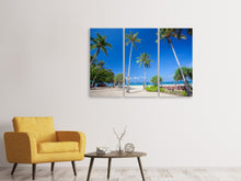 Laden Sie das Bild in den Galerie-Viewer, Leinwandbild 3-teilig Sommer Sonne Strand