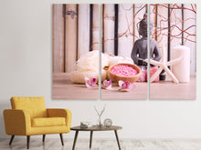 Laden Sie das Bild in den Galerie-Viewer, Leinwandbild 3-teilig Spa + Buddha