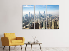 Laden Sie das Bild in den Galerie-Viewer, Leinwandbild 3-teilig Wolkenkratzer Chicago