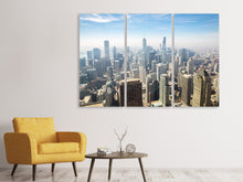 Laden Sie das Bild in den Galerie-Viewer, Leinwandbild 3-teilig Wolkenkratzer Chicago